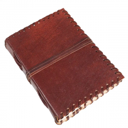 Läderbok Enkel 15x10 cm
