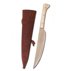 Kniv med läderskida - 23 cm